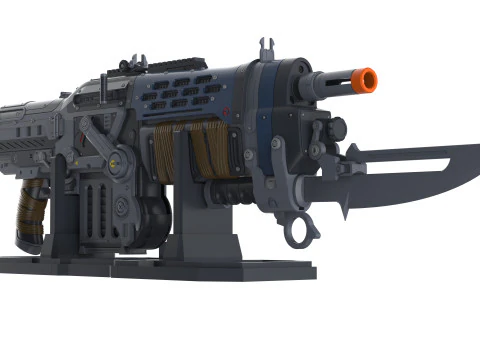 Retro Lancer E-DAY - Gears Of War E-DAY - Printable - STL files - Personal Use 3D Print Model