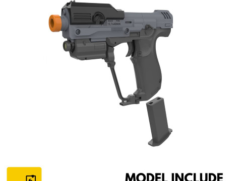 M6H2 Magnum - Halo - Printable - STL files - Personal Use Model do druku 3D