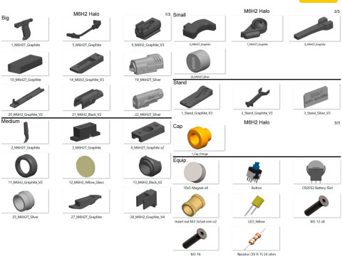 M6H2 Magnum - Halo - Printable - STL files - Personal Use Model do druku 3D