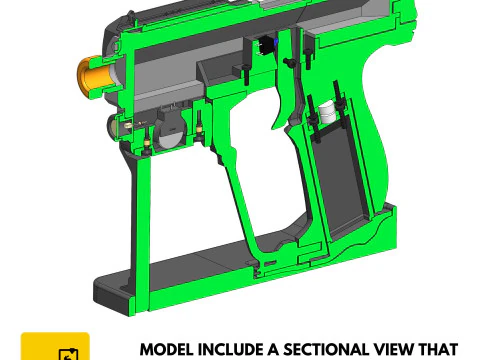M6H2 Magnum - Halo - Stampabile - File STL - Uso personale Modello di stampa 3D