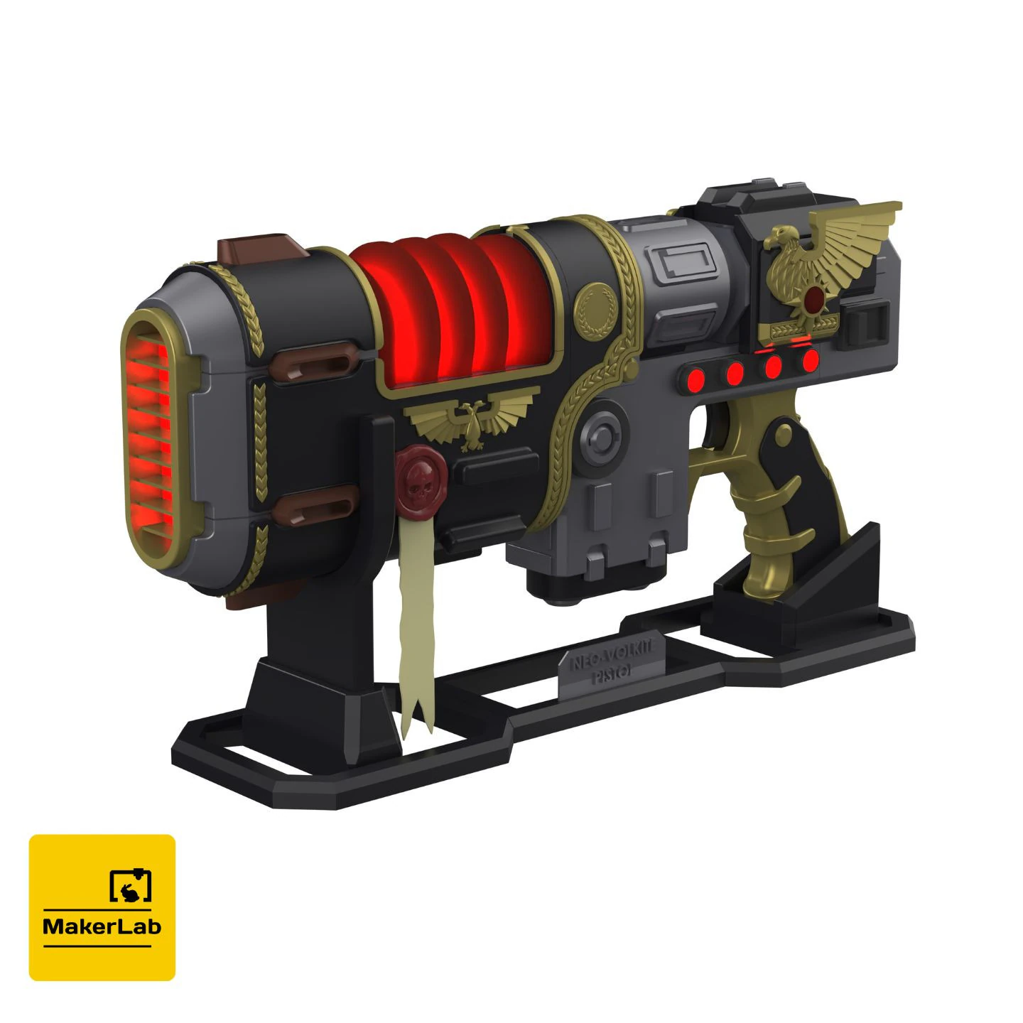 Neo-Volkite Blaster - Warhammer 40K Space Marine 2 - Para impressão - Arquivos STL - Uso pessoal Modelo de Impressão 3D .c4d .max .obj .3ds .fbx .stl .blend