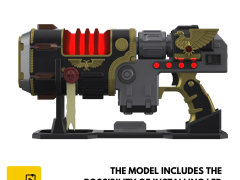 Neo-Volkite Blaster - Warhammer 40K Space Marine 2 - Para impress&atilde;o - Arquivos STL - Uso pessoal Modelo de Impressão 3D