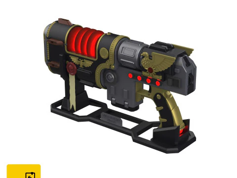 Neo-Volkite Blaster - Warhammer 40K Space Marine 2 - Para impress&atilde;o - Arquivos STL - Uso pessoal Modelo de Impressão 3D