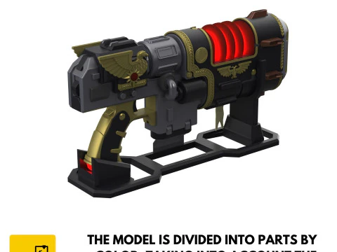 Neo-Volkite Blaster - Warhammer 40K Space Marine 2 - Para impress&atilde;o - Arquivos STL - Uso pessoal Modelo de Impressão 3D
