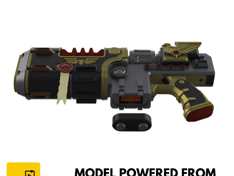 Neo-Volkite Blaster - Warhammer 40K Space Marine 2 - Para impress&atilde;o - Arquivos STL - Uso pessoal Modelo de Impressão 3D