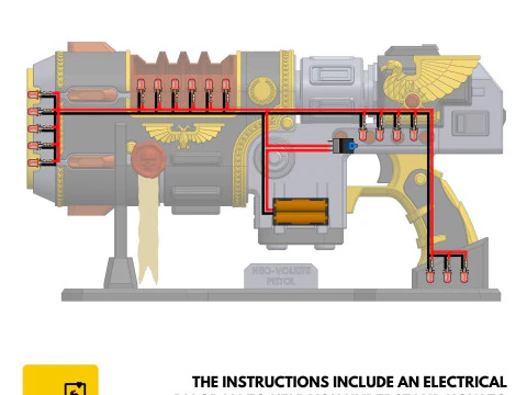Neo-Volkite Blaster - Warhammer 40K Space Marine 2 - Para impress&atilde;o - Arquivos STL - Uso pessoal Modelo de Impressão 3D