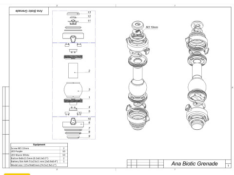 Ana Biotic Grenade - Overwatch - Printable - STL files - Personal Use 3D-printmodel