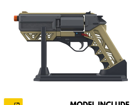 James Karras Revolver - Nobody Wants to Die - Printable - STL files - Personal Use Model Cetak 3D