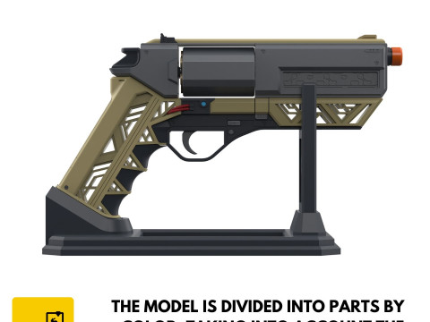James Karras Revolver - Nobody Wants to Die - Printable - STL files - Personal Use Model Cetak 3D
