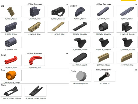 James Karras Revolver - Ningu&eacute;m Quer Morrer - Para Imprimir - Arquivos STL - Uso Pessoal Modelo de Impressão 3D