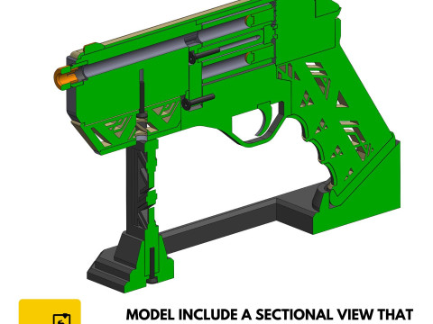 James Karras Revolver - Nobody Wants to Die - Printable - STL files - Personal Use Model Cetak 3D