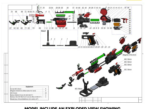 Ray Blaster Mark II COD - Stampabile - File STL - Uso personale Modello di stampa 3D