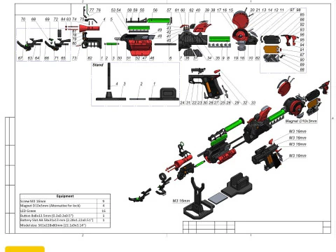 Ray Blaster Mark II COD - Stampabile - File STL - Uso personale Modello di stampa 3D