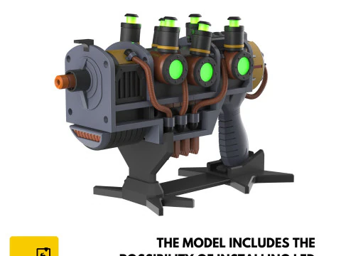 Plasma Blaster - Fallout 4 - Para impress&atilde;o - Arquivos STL - Uso pessoal Modelo de Impressão 3D
