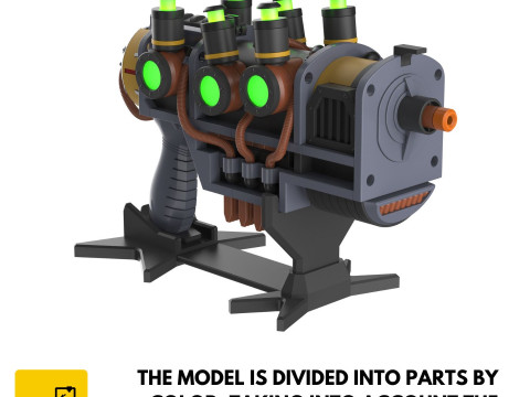 Plasma Blaster - Fallout 4 - Для печати - Файлы STL - Личное использование 3D Принт Модель