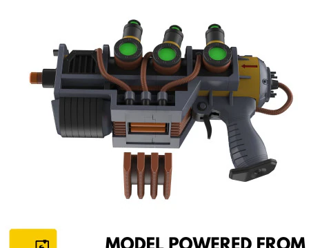Plasma Blaster - Fallout 4 - Para impress&atilde;o - Arquivos STL - Uso pessoal Modelo de Impressão 3D