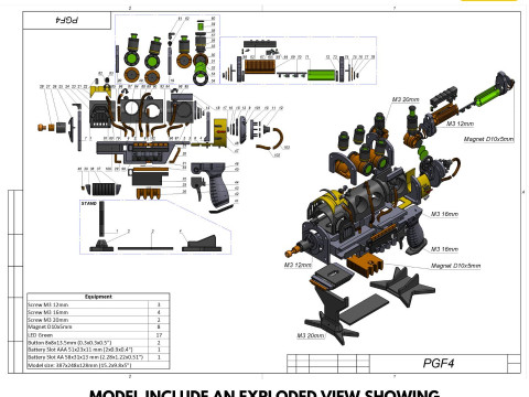 Plasma Blaster - Fallout 4 - Для печати - Файлы STL - Личное использование 3D Принт Модель