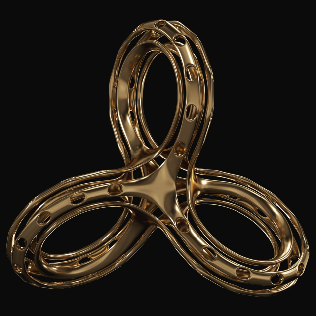 3D geometric shape 2 3D प्रिंट मॉडल .c4d .max .obj .3ds .fbx .stl .blend 