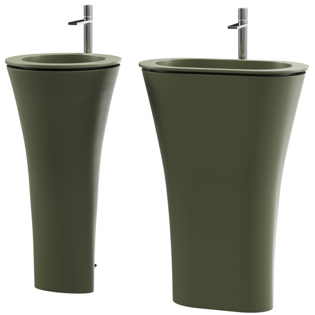 Amedeo Freestanding Washbasin 3D Model .c4d .max .obj .3ds .fbx .stl .blend 