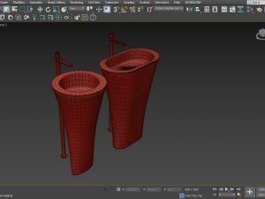 Amedeo Freestanding Washbasin 3D Model