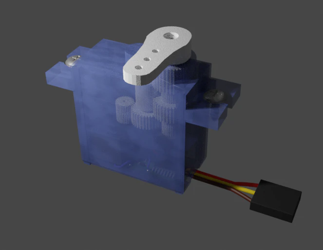 Servo SG90 DIY Servomotor 3D Model .c4d .max .obj .3ds .fbx .stl .blend
