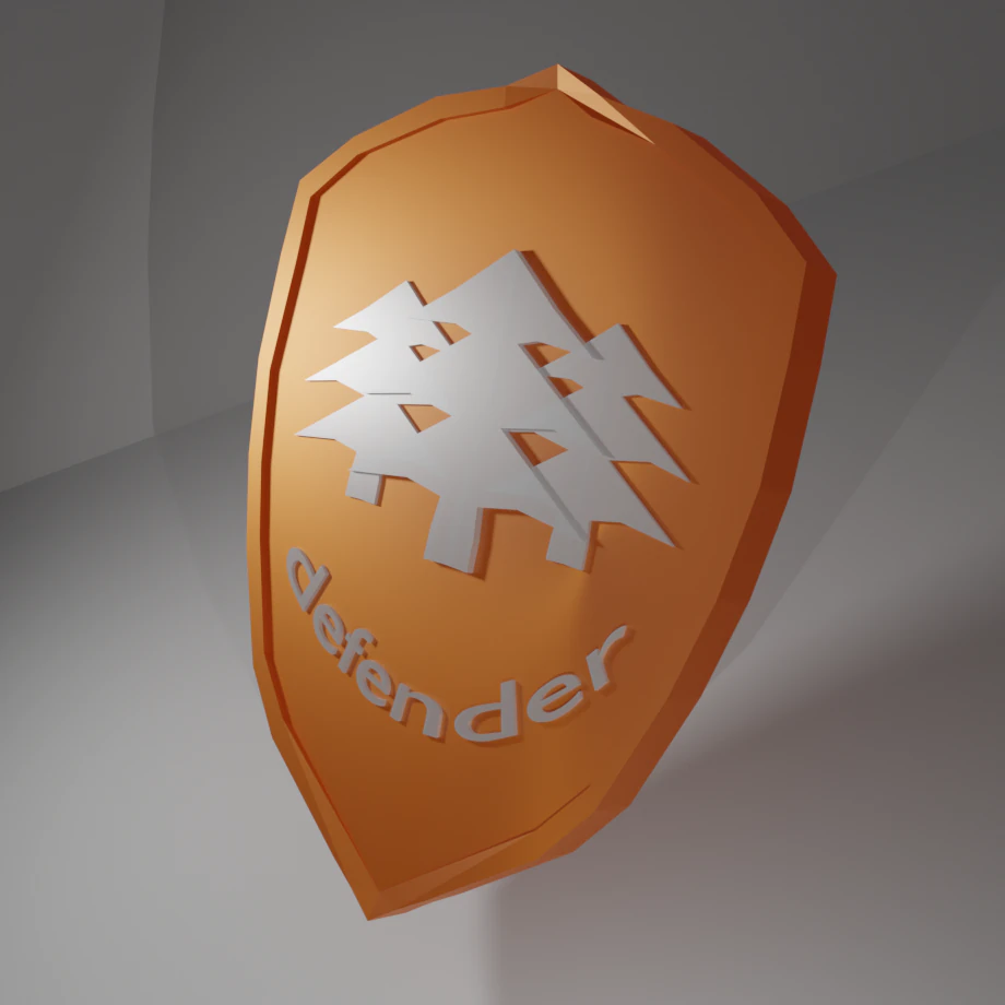 Forest Defenders Medal 3D Model .c4d .max .obj .3ds .fbx .stl .blend