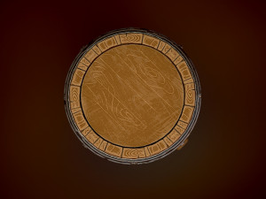 Styled wooden barrel 3D 모델