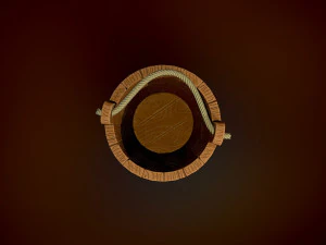 Styled wooden bucket 3D Model