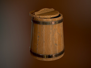 Styled Wooden Kibble 3D Model