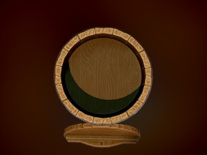 Styled Wooden Kibble 3D Model