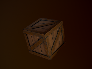 Styled wooden box 3D Модель