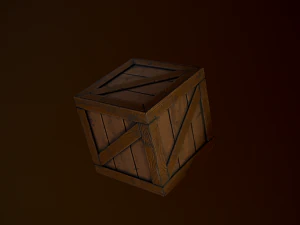 Styled wooden box 3D Model