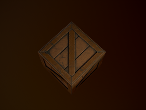 Styled wooden box 3D Модель