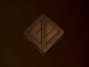 Styled wooden box 3D Model