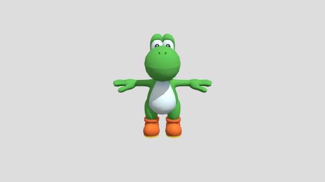 Yoshi 3D Принт Модель .c4d .max .obj .3ds .fbx .stl .blend