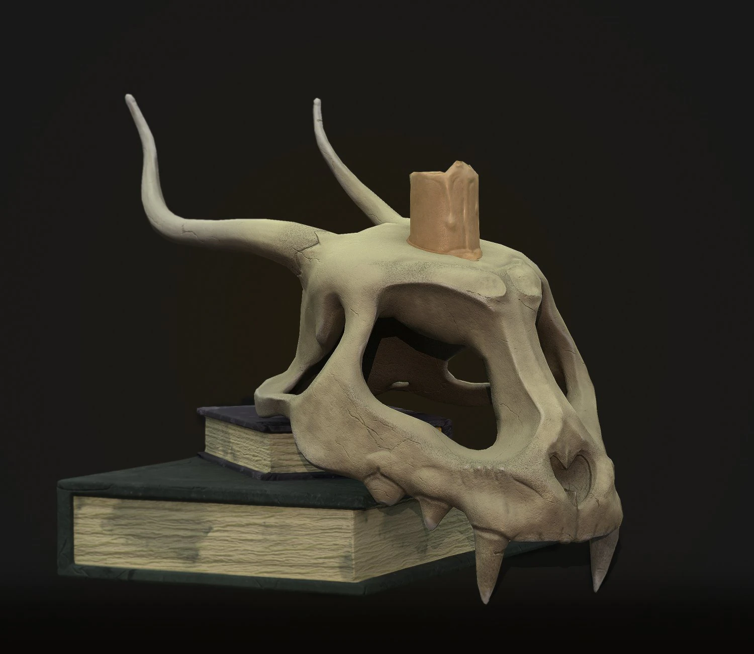 Fantasy scull 3D Model .c4d .max .obj .3ds .fbx .stl .blend 