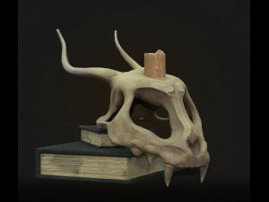 Fantasy scull Model 3D