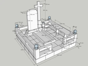 Tomb stones 3D Model