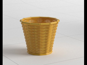Beautiful Rattan Basket 3D 模型