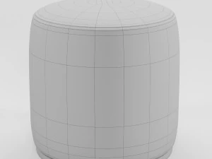Hedrick Upholstered Ottoman 3D Model