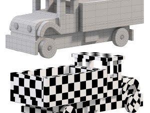 Wooden Truck 3D 모델