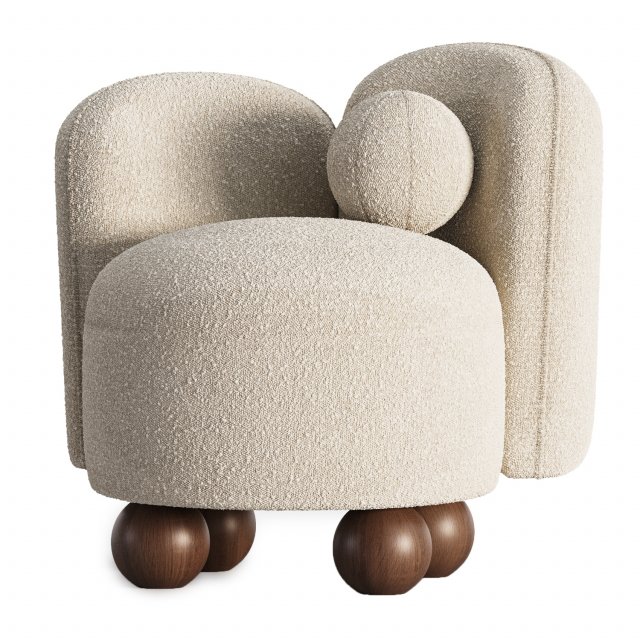 Armchair Manon by NohoHome Modelo 3D .c4d .max .obj .3ds .fbx .stl .blend 