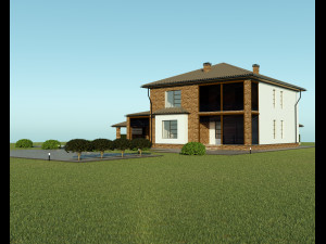 Villa for family 1 Modèle 3D