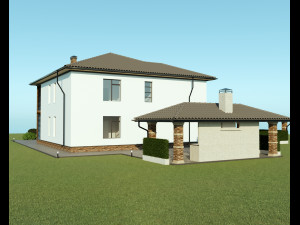 Villa for family 1 Modèle 3D