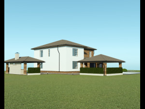 Villa for family 1 Modèle 3D