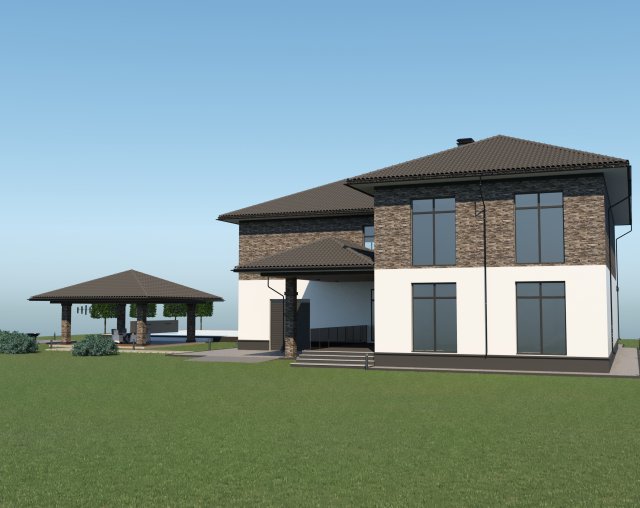 Villa for family 6 3D 모델 .c4d .max .obj .3ds .fbx .stl .blend 
