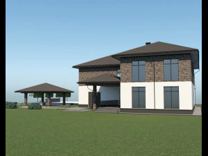 가족 6용 빌라 3D 모델