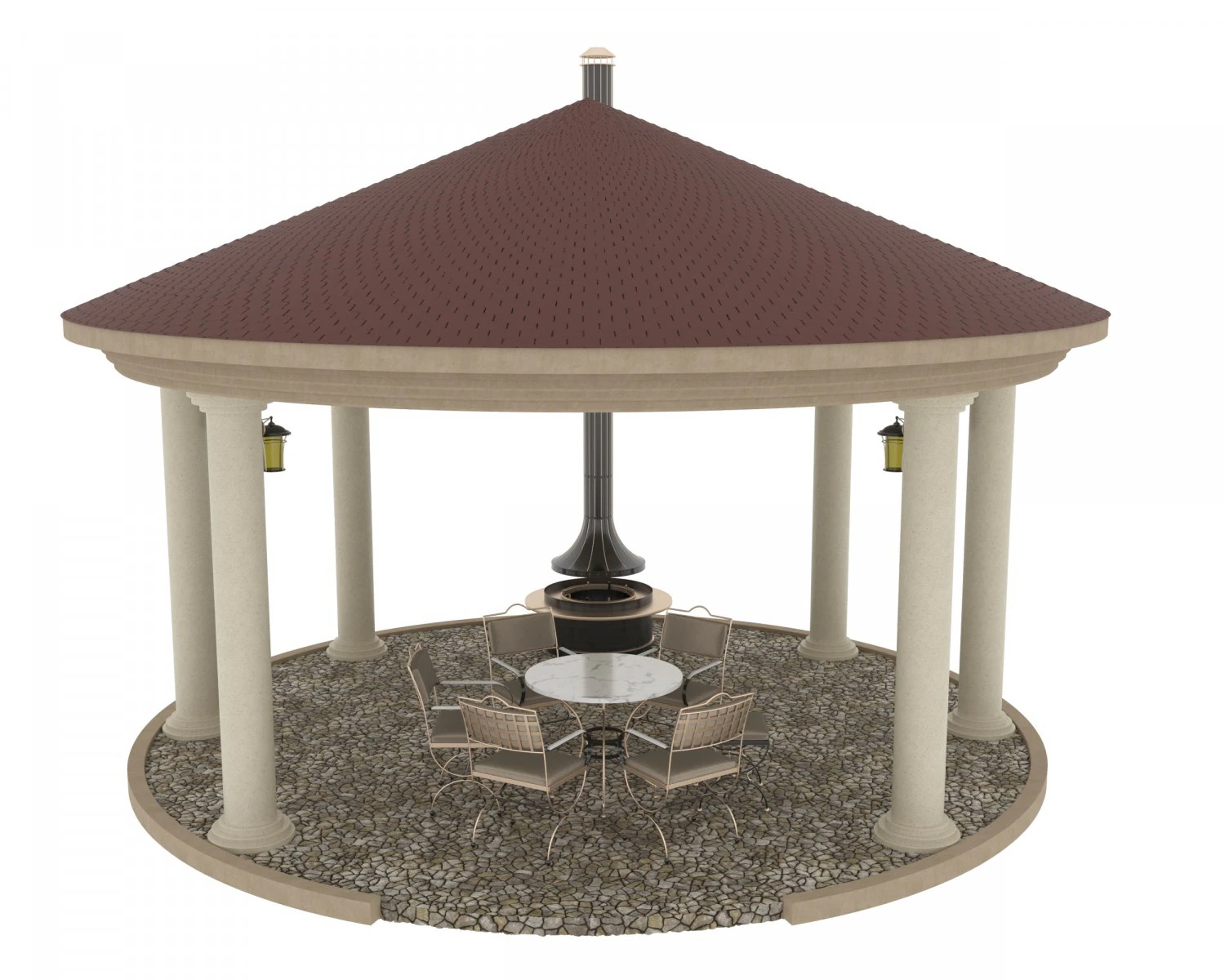 ROUND REST ZONE 3D Model .c4d .max .obj .3ds .fbx .stl .blend 