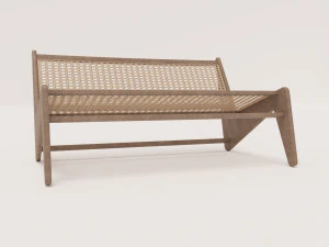 लकड़ी की बेंच 3D मॉडल