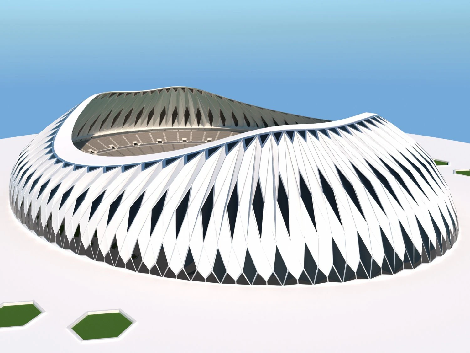 MOON STADIUM 3D Model .c4d .max .obj .3ds .fbx .stl .blend 